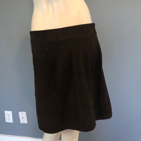 NWOT FRAME Dark  Brown Suede Leather Skirt SZ 29 - Picture 9 of 16